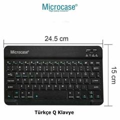 Microcase Lenovo Tab M10 TB-X505L 10.1 inch Tablet   Tablet Kot Desenli Tablet Çanta+Türkçe Bluetooth Klavye+Mouse+Tablet Standı-AL8129