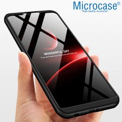Microcase Xiaomi Redmi 8 Tam Koruma Kapak 360 Derece Kılıf + Nano Ekran Koruyucu - Siyah
