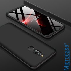 Microcase Xiaomi Redmi 8 Tam Koruma Kapak 360 Derece Kılıf + Nano Ekran Koruyucu - Siyah