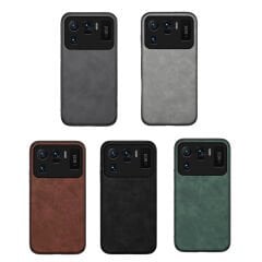 Microcase Xiaomi 11 Ultra için Luxury Leather Series Deri Desenli Plastik Koruma Kılıf - AL8125