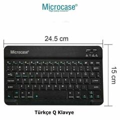 Microcase Lenovo Tab M10 FHD Rel TB-X605FC TB-X605LC  Tablet   Kot Desenli Tablet Çanta+Türkçe Bluetooth Klavye+Mouse+Tablet Standı-AL8129