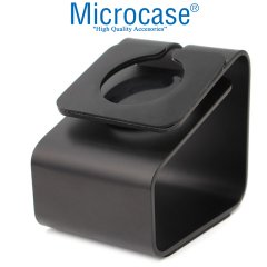 Microcase Apple Watch için Alüminyum Şarj Standı - Siyah