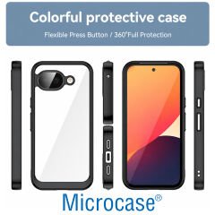 Microcase Google Pixel 10A Shield Serisi Darbeye Dayanıklı Yarı Esnek Plastik Tpu Kılıf - AL8100