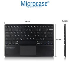 Microcase Lenovo Tab M10 TB-X505F Bluetooth Touchpad Klavye + Bluetooth Mouse + Standlı Kılıf - BKK7