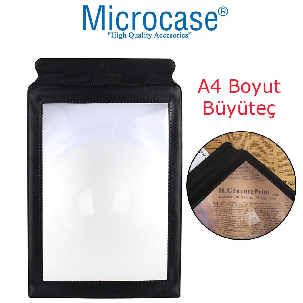 Microcase A4 Ölçekli 3X Büyütme Kart Büyüteç Model BY11