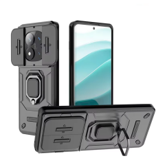 Microcase Xiaomi Redmi Note 15 Pro Plus 5G ile Uyumlu Kamera Kapaklı Manyetik Mıknatıslı Yüzük Standlı Kılıf-AL5128