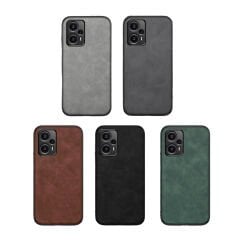 Microcase Xiaomi Redmi Note 12 Turbo / Poco F5 için Luxury Leather Series Deri Desenli Plastik Koruma Kılıf - AL8125