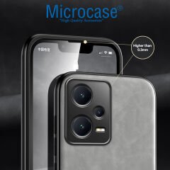 Microcase Xiaomi Redmi Note 12 Turbo / Poco F5 için Luxury Leather Series Deri Desenli Plastik Koruma Kılıf - AL8125
