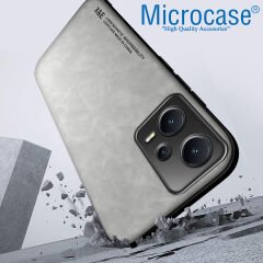 Microcase Xiaomi Redmi Note 12 Turbo / Poco F5 için Luxury Leather Series Deri Desenli Plastik Koruma Kılıf - AL8125