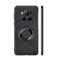 Microcase Honor Magic 6 Pro Magsafe Uyumlu Deri Kaplama Standlı Kılıf AL4969