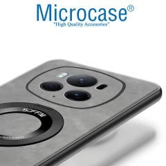 Microcase Honor Magic 6 Pro Magsafe Uyumlu Deri Kaplama Standlı Kılıf AL4969