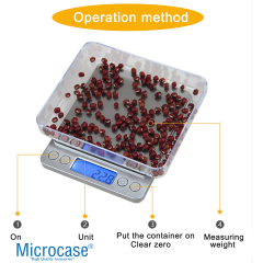 Microcase 3000 Gr./0.1 Gr. Mini Hassas Lcd Ekranlı Terazi Tartı - AL5216