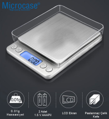 Microcase 3000 Gr./0.1 Gr. Mini Hassas Lcd Ekranlı Terazi Tartı - AL5216