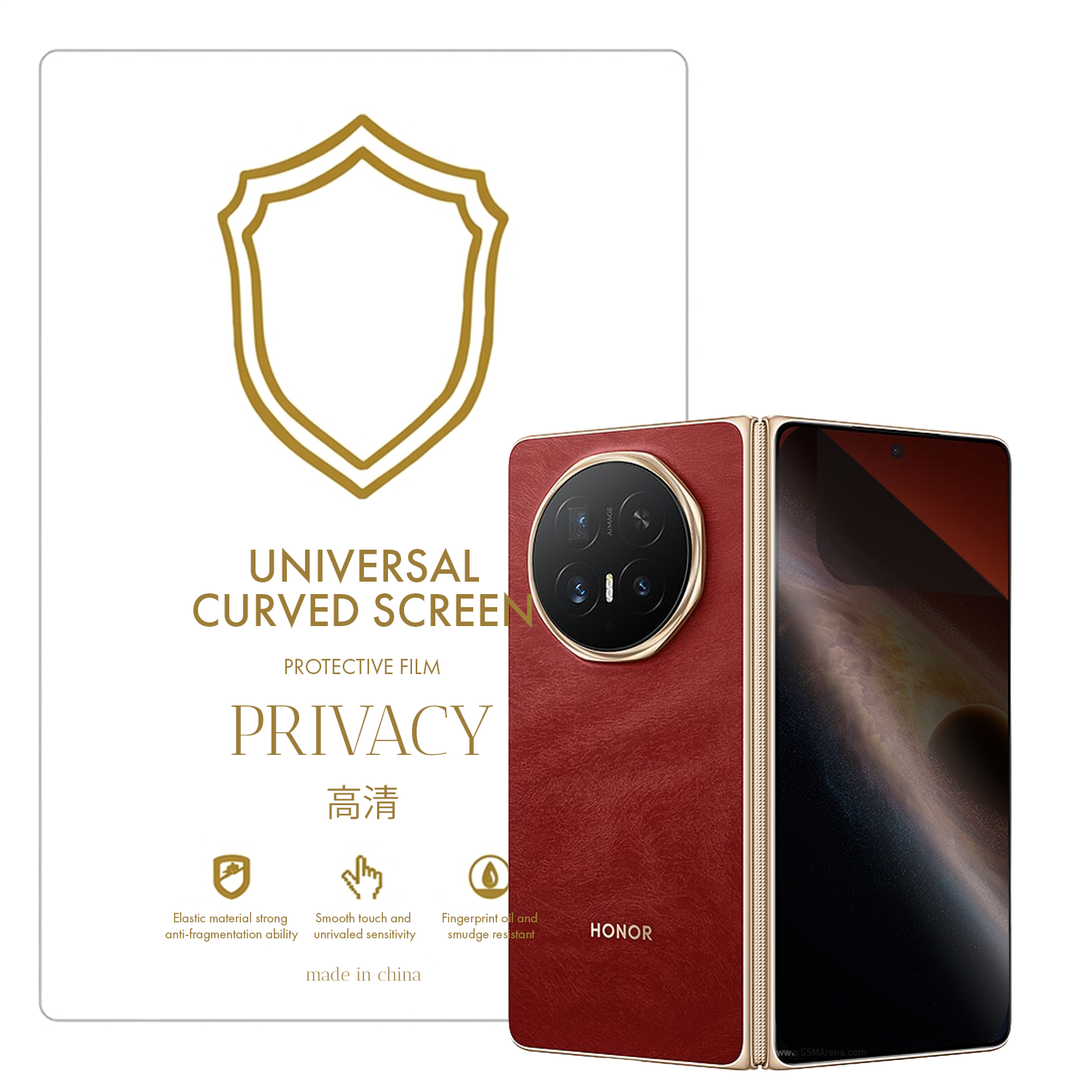 Microcase Honor Magic V6 5G Global ile Uyumlu Privacy Gizlilik Filtreli Hayalet Nano Ekran Koruyucu-EKM110