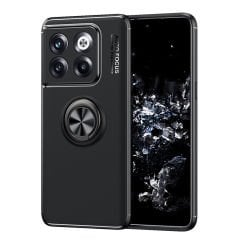 Microcase OnePlus Ace Pro 5G / OnePlus 10T Focus Serisi Yüzük Standlı Silikon Kılıf - Siyah AL3363
