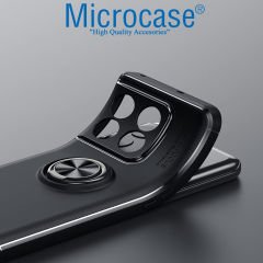 Microcase OnePlus Ace Pro 5G / OnePlus 10T Focus Serisi Yüzük Standlı Silikon Kılıf - Siyah AL3363