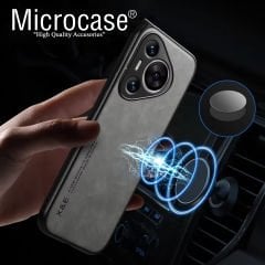 Microcase Huawei Pura 70 Pro Deri Kaplama Kılıf AL4970