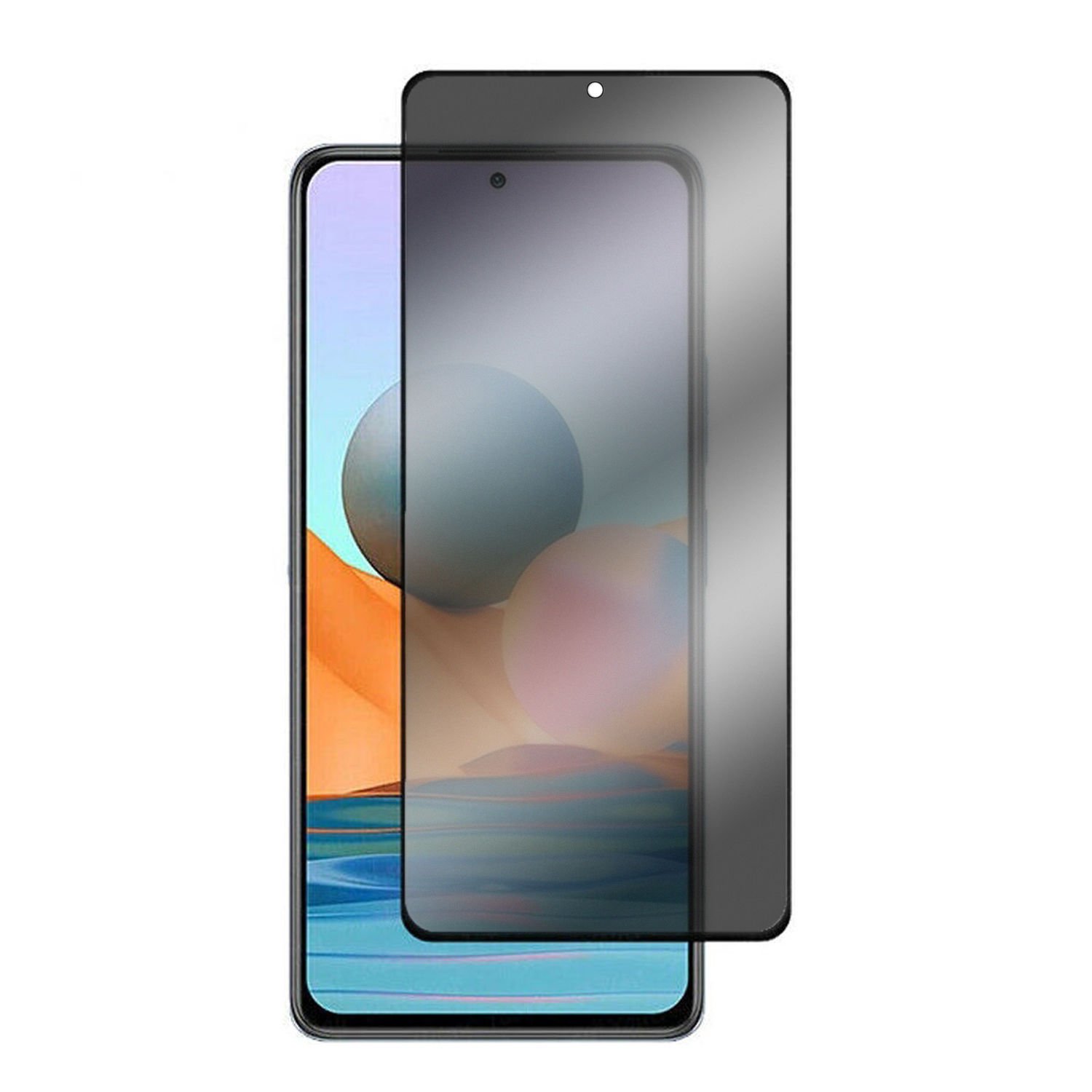 Microcase Xiaomi Redmi Note 10 4G - Redmi Note 10S Privacy Gizlilik Filtreli Tam Kaplayan Cam Koruma - AL3125