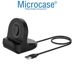 Microcase Samsung Galaxy Watch Active R500 için 2in1 SET Manyetik Şarj Aygıtlı Silikon Şarj Standı - AL3556