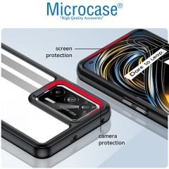 Microcase Realme GT 5G Shield Serisi Darbeye Dayanıklı Köşe Korumalı Yarı Esnek Plastik TPU Kılıf - Siyah