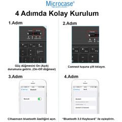 Microcase Apple iPad Pro 11 2024 Uyumlu Tablet Çanta+Türkçe Bluetooth Klavye +Mouse+ Standı - Pembe AL4382