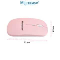 Microcase Apple iPad Pro 11 2024 Uyumlu Tablet Çanta+Türkçe Bluetooth Klavye +Mouse+ Standı - Pembe AL4382