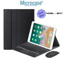 Microcase iPad 6.Nesil 9.7 inch 2018 Bluetooth Touchpad Klavye + Bluetooth Mouse + Standlı Kılıf - BKK7