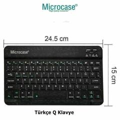Microcase Xiaomi Redmi Pad 10.61 inch Tablet Kot Desenli Tablet Çanta+Türkçe Bluetooth Klavye+Mouse+Tablet Standı-AL8129