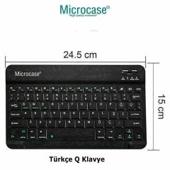 Microcase xiaomi pad 6 / pad 6 pro 11 inch Tablet Kot Desenli Tablet Çanta+Türkçe Bluetooth Klavye+Mouse+Tablet Standı-AL8129