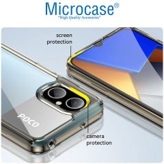 Microcase Xiaomi Poco M4 5G Shield Serisi Darbeye Dayanıklı Köşe Korumalı Yarı Esnek Plastik TPU Kılıf - Füme