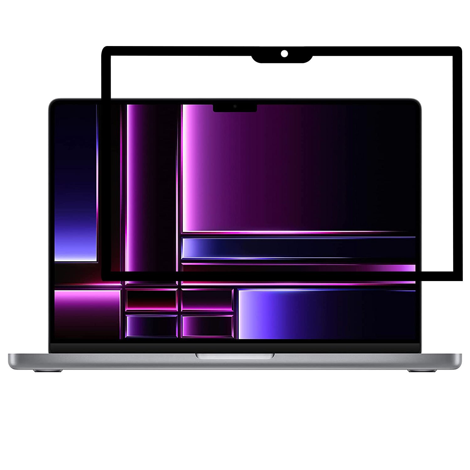 Microcase Macbook 2023 M2 Pro 16 A2780 Frame Tam Kaplayan Ekran Koruma Filmi-AL3377