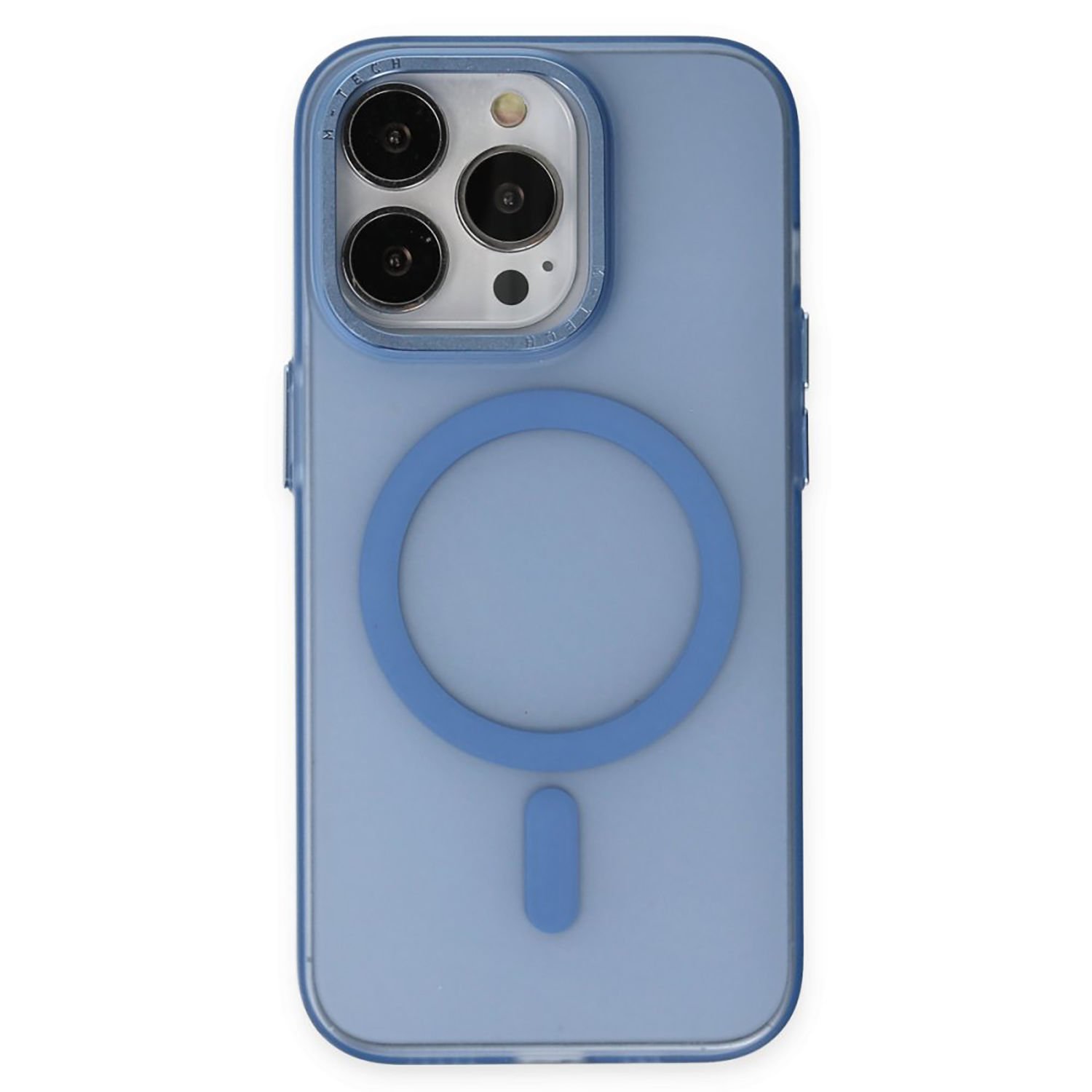 Microcase iPhone 14 Pro için Magsafe Manyetik Darbeye Dayanıklı Buzlu Mat Plastik Kılıf - AL8117 Mavi