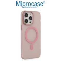 Microcase iPhone 14 Pro için Magsafe Manyetik Darbeye Dayanıklı Buzlu Mat Plastik Kılıf - AL8117 Pembe