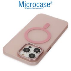 Microcase iPhone 14 Pro için Magsafe Manyetik Darbeye Dayanıklı Buzlu Mat Plastik Kılıf - AL8117 Pembe
