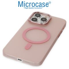 Microcase iPhone 14 Pro için Magsafe Manyetik Darbeye Dayanıklı Buzlu Mat Plastik Kılıf - AL8117 Pembe