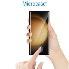 Microcase Samsung Galaxy S24 Ultra  3D Curved Tam Kaplayan Kavisli Tempered Cam Ekran Koruyucu - AL3282