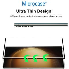 Microcase Samsung Galaxy S24 Ultra  3D Curved Tam Kaplayan Kavisli Tempered Cam Ekran Koruyucu - AL3282