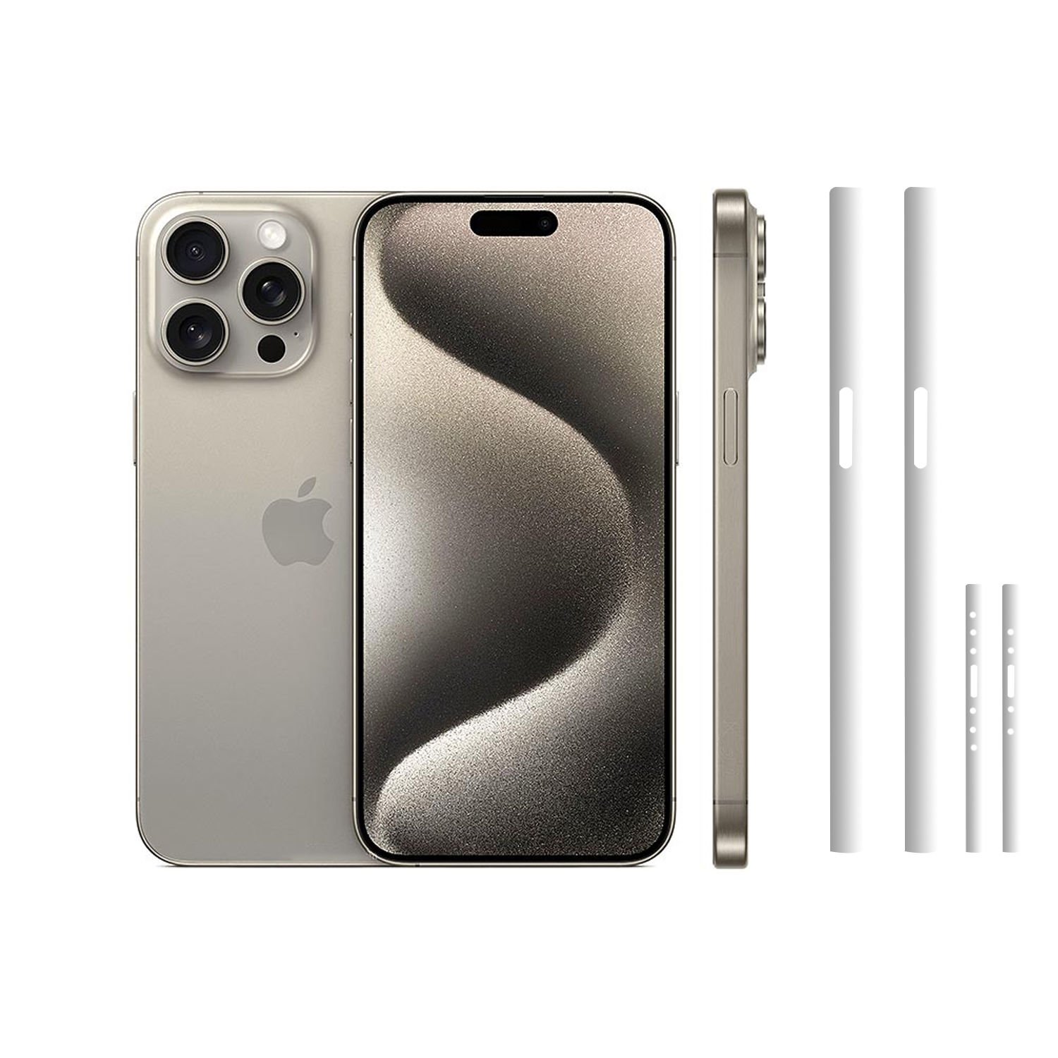 Microcase Iphone 15 Pro Max Hydrogel Esnek Üst Alt Yan Koruma Film Seti - AL4975