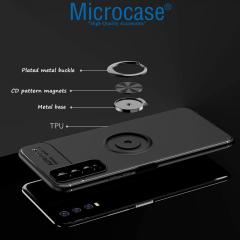 Microcase Vivo Y11S Focus Serisi Yüzüklü Kılıf - Siyah