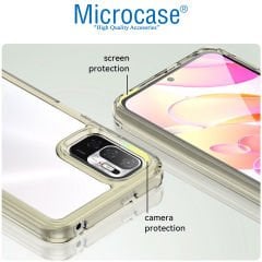 Microcase Xiaomi Poco M3 Pro Shield Serisi Darbeye Dayanıklı Köşe Korumalı Yarı Esnek Plastik TPU Kılıf - Füme