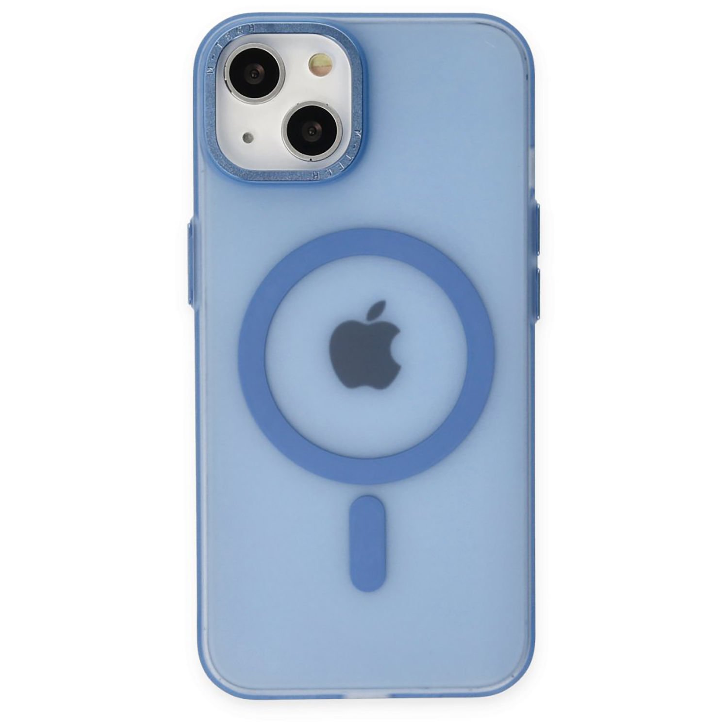 Microcase iPhone 14 için Magsafe Manyetik Darbeye Dayanıklı Buzlu Mat Plastik Kılıf - AL8117 Mavi