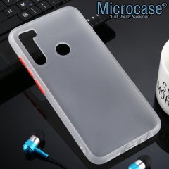Microcase Xiaomi Redmi Note 8 Bumper Tpu Serisi Sert Kılıf - Beyaz