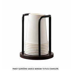 Microcase Ahşap Görünümlü Bardak Tutucu Düzenleyici Tek Bölmeli AL5435