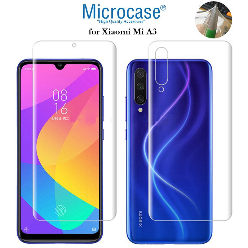 Microcase Xiaomi Mi A3 Full Ön Arka Kaplama TPU Soft Koruma Filmi