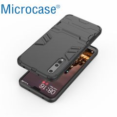 Huawei P20 Pro Alfa Serisi Armor Standlı Perfect Koruma Kılıf+Cam