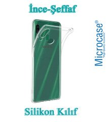 Microcase Samsung Galaxy A10s Ultra İnce 0.2 mm Soft Silikon Kılıf - Şeffaf + Tempered Glass Cam Koruma