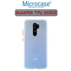 Microcase Xiaomi Redmi Note 8 Pro Bumper Tpu Serisi Sert Kılıf - Beyaz