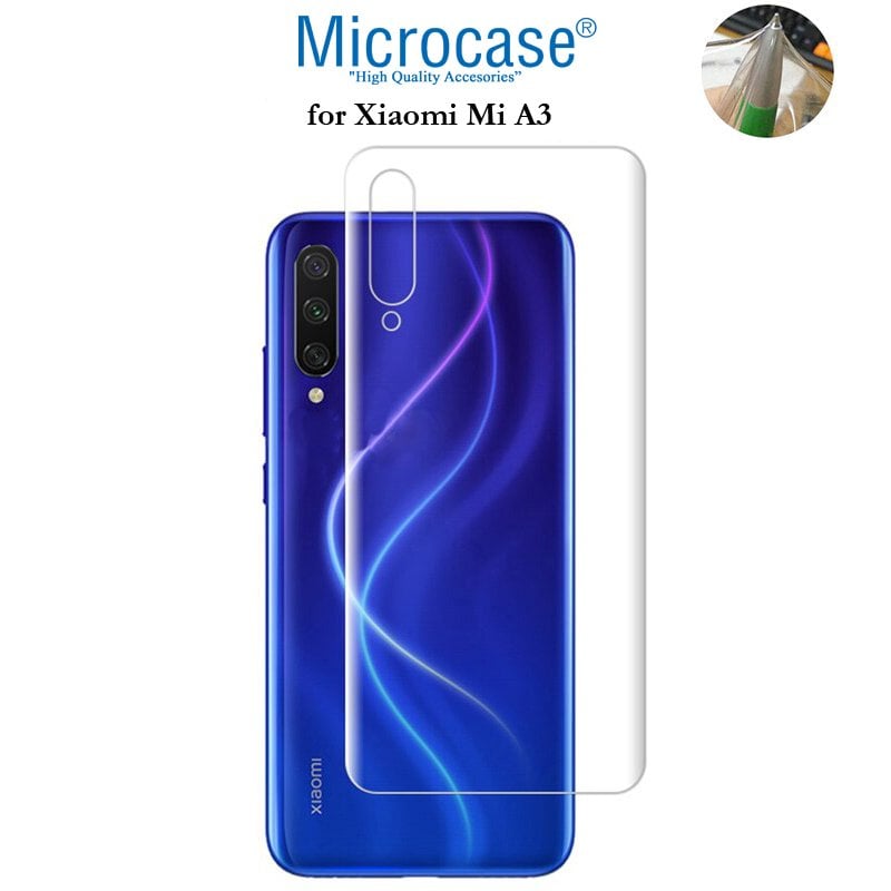 Microcase Xiaomi Mi A3 Full Arka Kaplama TPU Soft Koruma Filmi