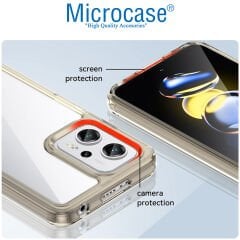 Microcase Xiaomi Poco X4 GT Shield Serisi Darbeye Dayanıklı Köşe Korumalı Yarı Esnek Plastik TPU Kılıf - Füme