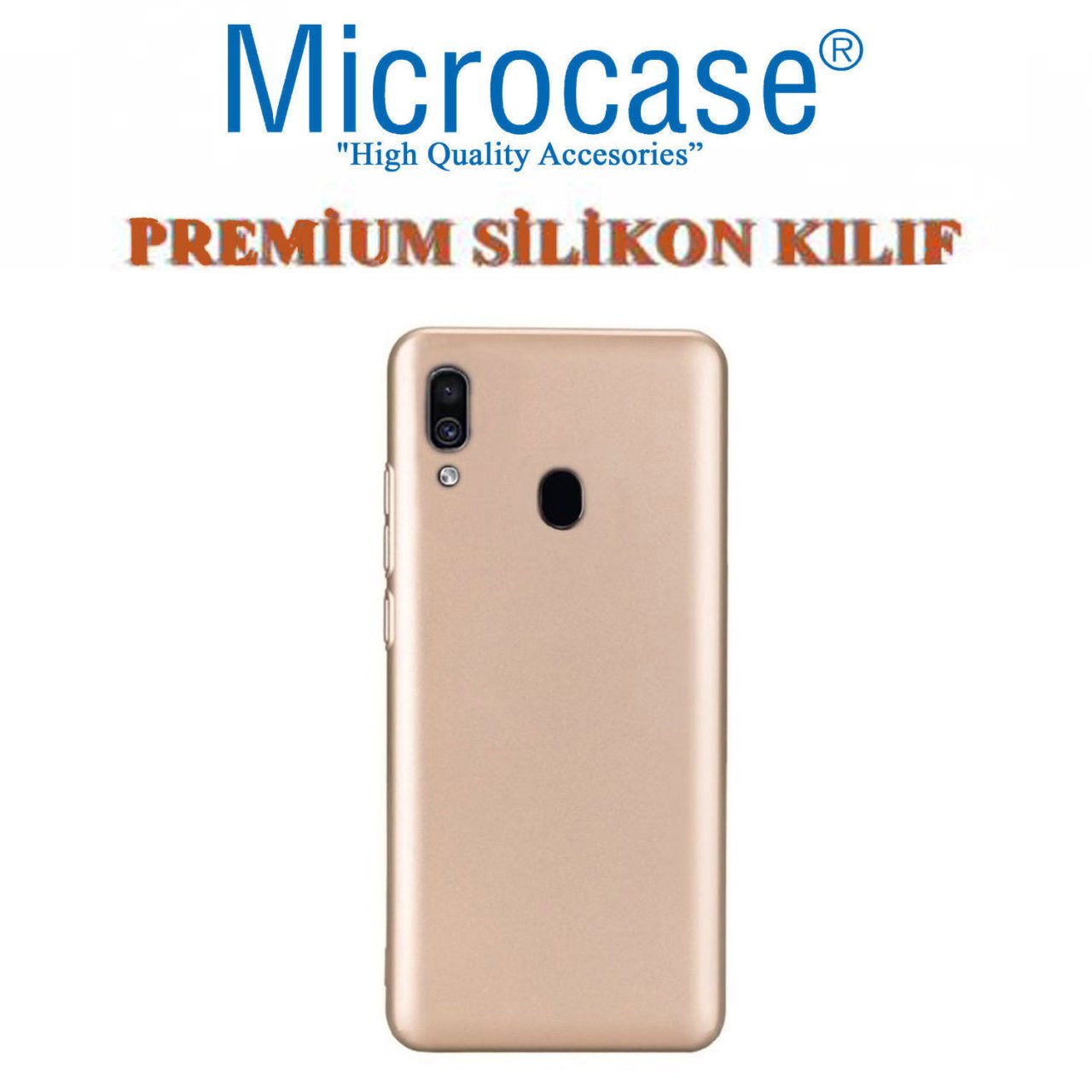 Microcase Samsung Galaxy A20e Premium Matte Silikon Kılıf Gold